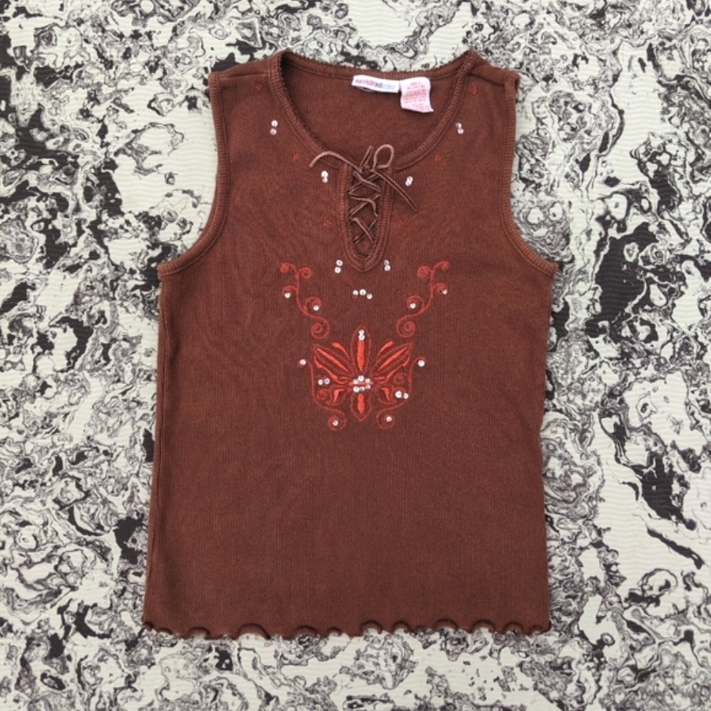 Y2K MaryKate and Ashley crop ribbed tank top girls